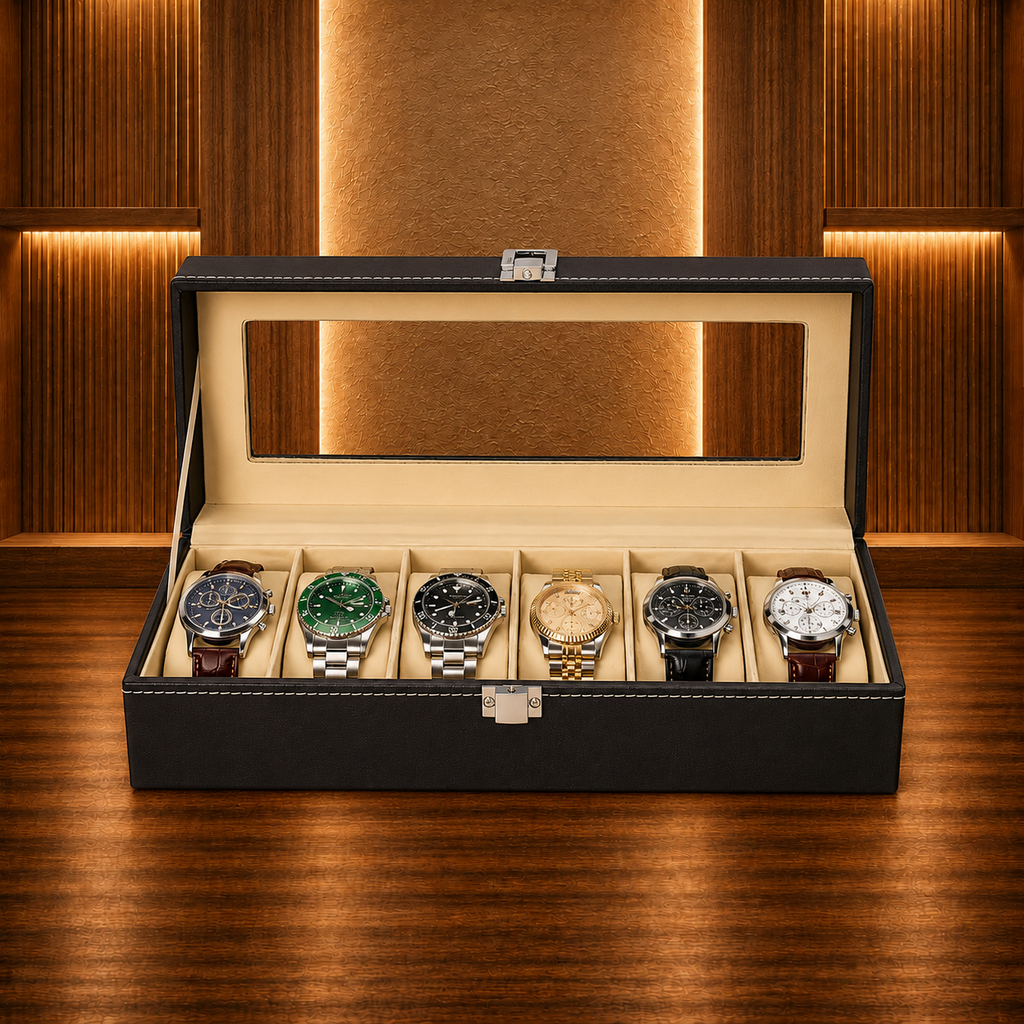 Watch Box Black 6 slots
